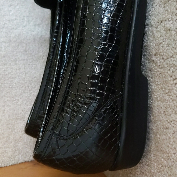 SAS Tripad Patent Leather Crocodile Moccasin Loafer 11.5 Black - Picture 13 of 16